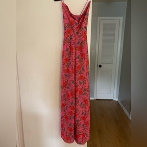 Brand new Finders Keepers pink and red flowered jumpsuit- size XS